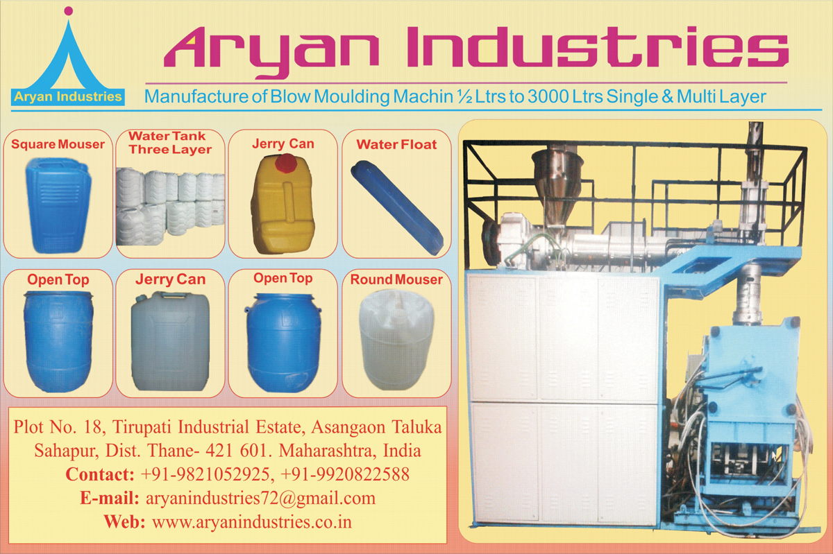 Blow Moulding Machines,Jerry Can, Square Mouser, Water Tank, Water Float, Round Mouser, Open Top Blow Moulding Machines,Jerry Can, Square Mouser, Water Tank, Water Float, Round Mouser, Open Top