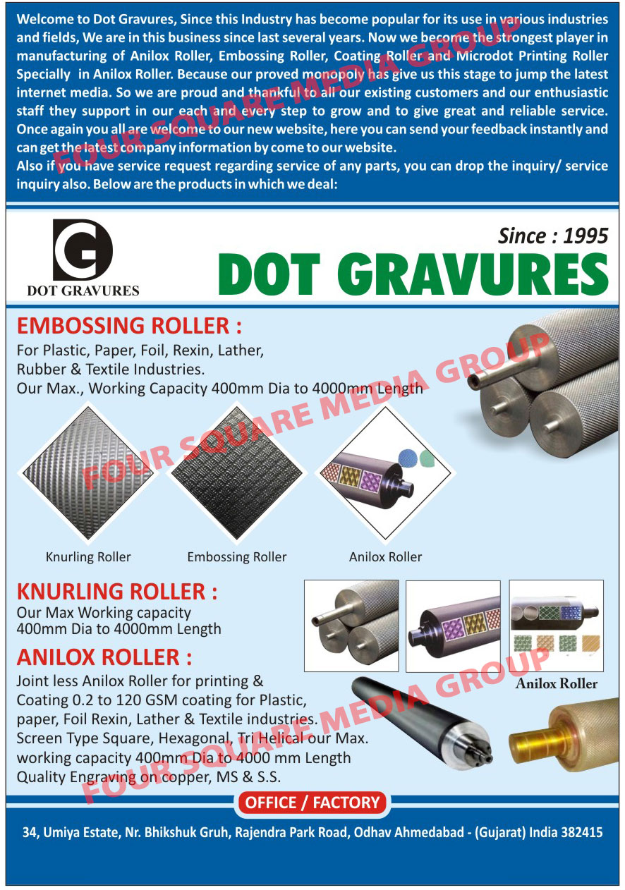 Jointless Anilox Coating Rolls, Embossing Rolls Jointless Anilox Coating Rolls, Embossing Rolls