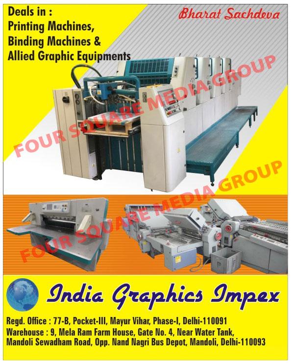 Printing Machines, Binding Machines, Allied Graphic Equipments Printing Machines, Binding Machines, Allied Graphic Equipments