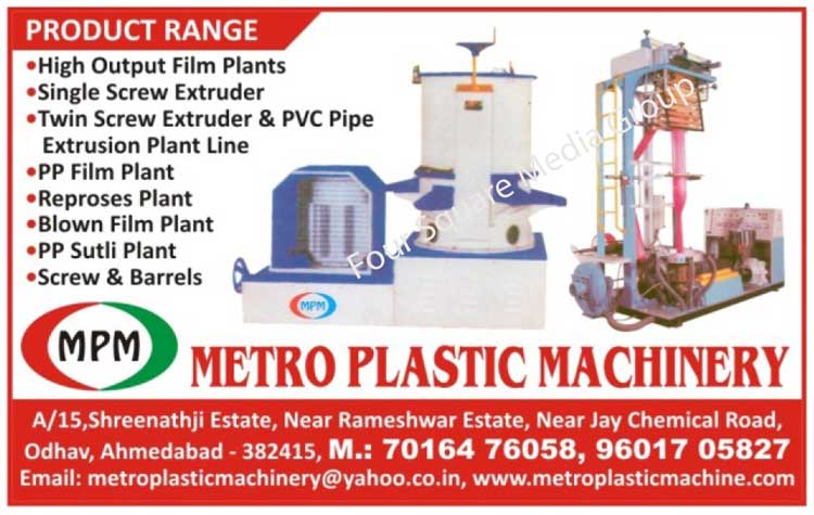 High Output Film Plant, Single Screw Extruder, Twin Screw Extruder, PVC Pipe Extrusion Plant, Line, PP Film Plant, Reprocess Plant, Blown Film Plant, PP Sutli Plant, Screws, Barrels High Output Film Plant, Single Screw Extruder, Twin Screw Extruder, PVC Pipe Extrusion Plant, Line, PP Film Plant, Reprocess Plant, Blown Film Plant, PP Sutli Plant, Screws, Barrels