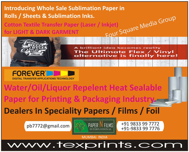 Cotton Textile Transfer Paper For Light Garments, Cotton Textile Transfer Paper For Dark Garments, Sublimation Papers, Sublimation Inks, Waterproof Coating For Papers, Waterproof Coating For Boards, Heat Sealable Coating For Papers, Heat Sealable Coating For Boards, Sublamination Paper Rolls, Sublamination Paper Sheets, Printing Papers, Packaging Papers, Printing Films, Packaging Films, Printing Foils, Packaging Foils, Printing Industry Water Repelent Heat Sealable Papers, Packaging Industry Water Repelent Heat Sealable Papers, Printing Industry Oil Repelent Heat Sealable Papers, Packaging Industry Oil Repelent Heat Sealable Papers, Printing Industry Liquor Repelent Heat Sealable Papers, Packaging Industry Liquor Repelent Heat Sealable Papers Cotton Textile Transfer Paper For Light Garments, Cotton Textile Transfer Paper For Dark Garments, Sublimation Papers, Sublimation Inks, Waterproof Coating For Papers, Waterproof Coating For Boards, Heat Sealable Coating For Papers, Heat Sealable Coating For Boards, Sublamination Paper Rolls, Sublamination Paper Sheets, Printing Papers, Packaging Papers, Printing Films, Packaging Films, Printing Foils, Packaging Foils, Printing Industry Water Repelent Heat Sealable Papers, Packaging Industry Water Repelent Heat Sealable Papers, Printing Industry Oil Repelent Heat Sealable Papers, Packaging Industry Oil Repelent Heat Sealable Papers, Printing Industry Liquor Repelent Heat Sealable Papers, Packaging Industry Liquor Repelent Heat Sealable Papers