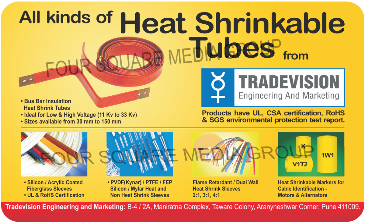 Heat Shrinkable Tubes, Bus Bar Insulation Heat Shrink Tubes, Silicon Coated Fiberglass Sleeves, Acrylic Coated Fiberglass Sleeves, Silicon Coated Fibreglass Sleeves, Acrylic Coated Fibreglass Sleeves, PVDF Heat Shrink Sleeves, PVDF Non Heat Shrink Sleeves, PTFE Heat Shrink Sleeves, PTFE Non Heat Shrink Sleeves, FEP Heat Shrink Sleeves, FEP Non Heat Shrink Sleeves, Silicon Heat Shrink Sleeves, Silicon Non Heat Shrink Sleeves, Mylar Heat Shrink Sleeves, Mylar Non Heat Shrink Sleeves, Flame Retardant Heat Shrink Sleeves, Dual Wall Heat Shrink Sleeves, Heat Shrinkable Markers for Cable Identification Heat Shrinkable Tubes, Bus Bar Insulation Heat Shrink Tubes, Silicon Coated Fiberglass Sleeves, Acrylic Coated Fiberglass Sleeves, Silicon Coated Fibreglass Sleeves, Acrylic Coated Fibreglass Sleeves, PVDF Heat Shrink Sleeves, PVDF Non Heat Shrink Sleeves, PTFE Heat Shrink Sleeves, PTFE Non Heat Shrink Sleeves, FEP Heat Shrink Sleeves, FEP Non Heat Shrink Sleeves, Silicon Heat Shrink Sleeves, Silicon Non Heat Shrink Sleeves, Mylar Heat Shrink Sleeves, Mylar Non Heat Shrink Sleeves, Flame Retardant Heat Shrink Sleeves, Dual Wall Heat Shrink Sleeves, Heat Shrinkable Markers for Cable Identification