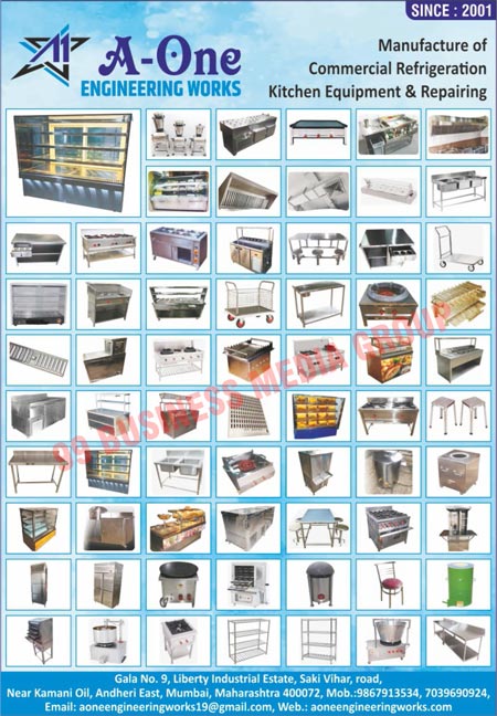Commercial Refrigerations, Kitchen Equipments, Kitchen Repairings, Commercial Kitchen Equipments
