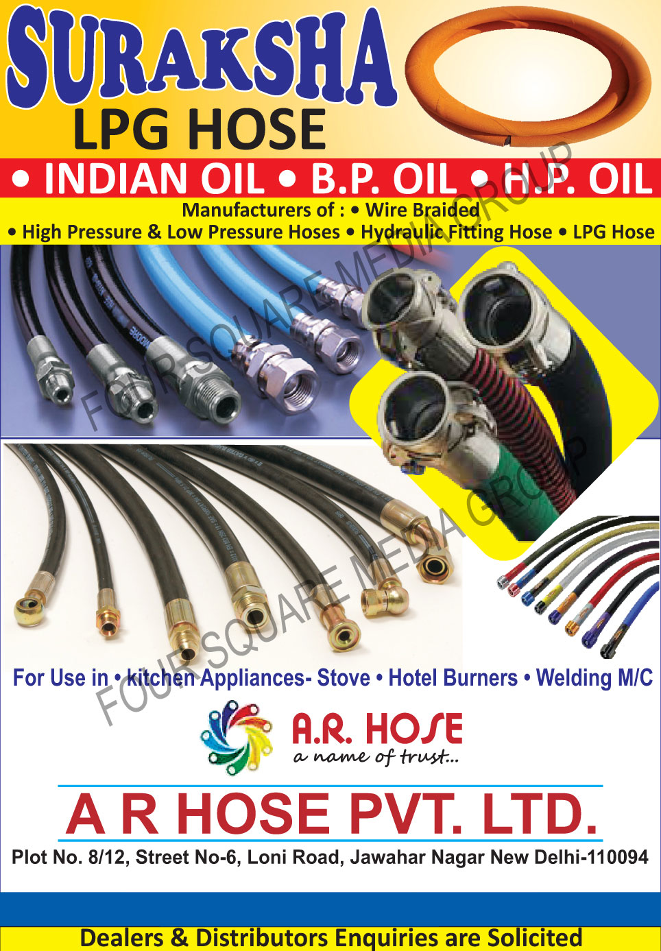 Wire Braided Hoses, High Pressure Hoses, Low Pressure Hoses, Hydraulic Fitting Hoses, LPG Hoses