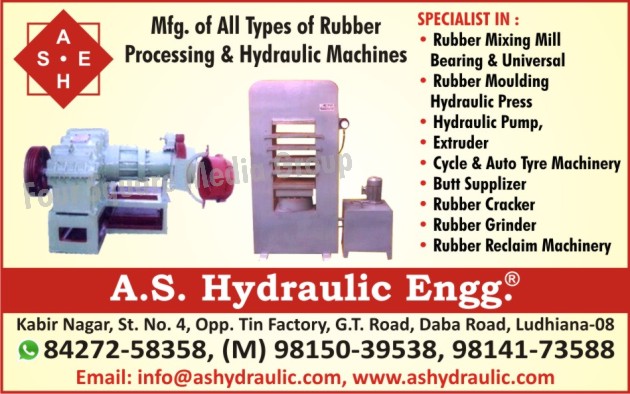 Rubber Processing Machines, Hydraulic Machines, Rubber Mixing Mills, Rubber Moulding Hydraulic Presses, Hydraulic Pumps, Rubber Extruder Machines, Cycle Tyre Machines, Cycle Tyre Machinery, Auto Tyre Machines, Auto Tyre Machinery, Butt Supplizers, Rubber Crackers, Rubber Grinders, Rubber Reclaim Machines, Rubber Reclaim Machinery, Bearing Type Rubber Mixing Mill, Universal Type Rubber Mixing Mill, Rubber Mixing Mill, Hydraulic Press, Tyre Tube Plant, Auto Tyre Tube Plant, Cycle Tyre Tube Machine, Rubber Moulding Machine, Rubber Grinding Machine, Plywood Hot Hydraulic Press, Plywood Cold Hydraulic Press, Mica Pest Hydraulic Press, Rubber Extruder, Rubber Strainer