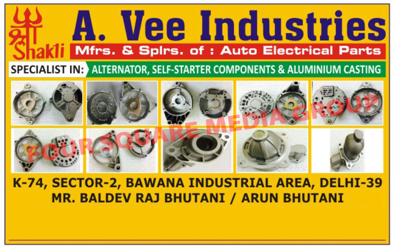 Automotive Electrical Parts, Alternators, Self Starter Components, Aluminium Castings