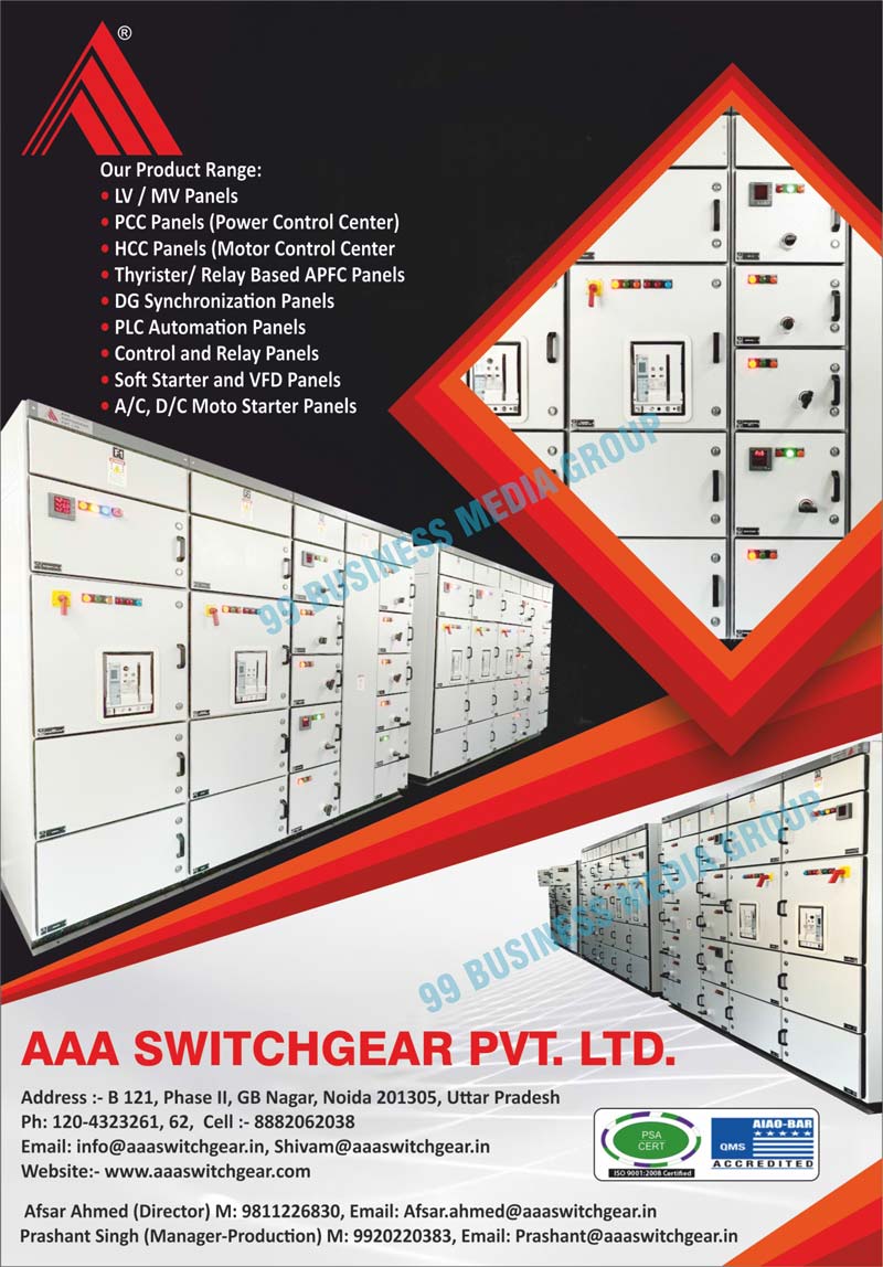 LV Panels, MV Panles, PCC Panels, Power Control Panels, HCC Panels, Motor Control Panels, Thyristers, Relay Based APFC Panels, DG Synchronization Panels, PLC Automation Panels, Controls, Relay Panels, Soft Starters, VFD Panels, A/C Motor Starter Panels, D/C Starter Panels 