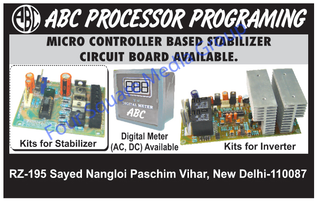 Inverter Kits, Solid Step AVR, PIC Programmer,Circuit Board, Digital Meter, Stabilizer Kits, Micro Controller Based Stabilizer Circuit Board, AC Digital Meter, DC Digital Meter