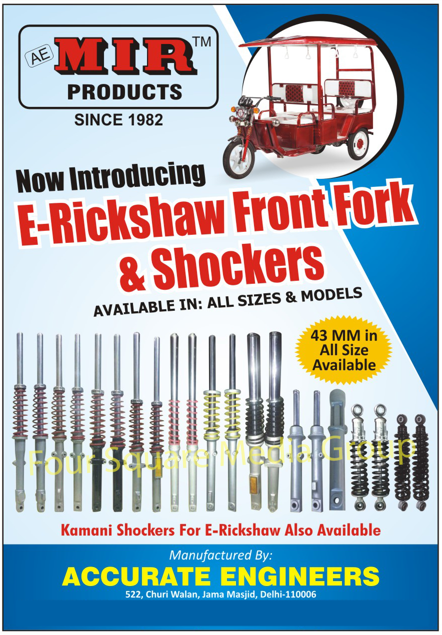 E Rickshaw Front Fork, E Rickshaw Shocker, E Rickshaw Kamani Shocker