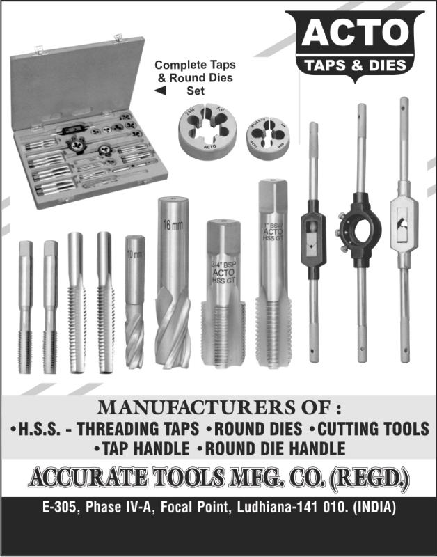 Round Die Sets, Complete Tap Sets, Threading Taps, Round Dies, Cutting Tools, Tap Handles, Round Die Handles, HSS,Round Dies