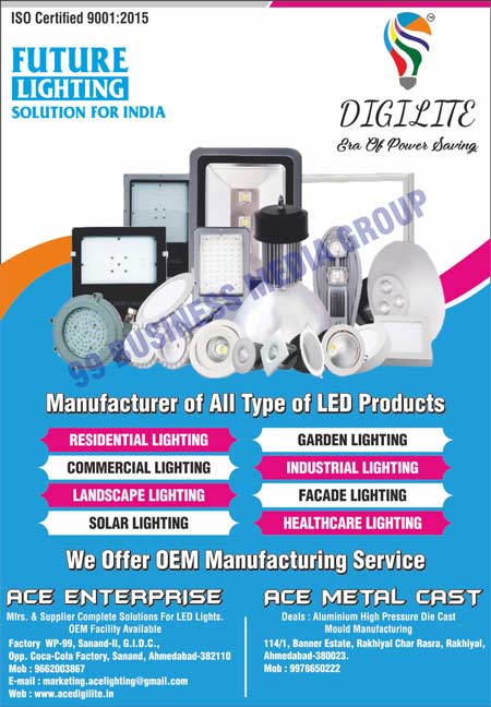 Led Products, Residential Led Lights, Commercial Led Lights, Landscape Led Lights, Solar Led Lights, Garden Led Lights, Industrial Led Lights, Facade Led Lights, Healthcare Led Lights, OEMs, Aluminium High Pressure Die Cast Moulds, Led Lights