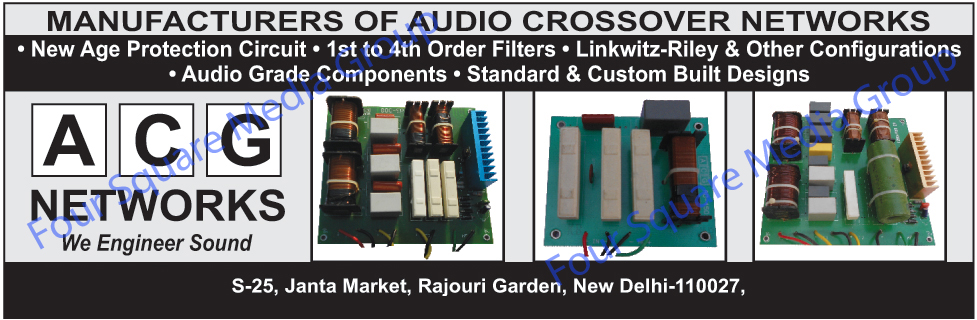 Audio Crossover Networks, New Age Protection Circuits, Linkwitz Riley, Audio Grade Components, Customized Audio Crossover Designs, Standard Audio Crossover Designs,Audio Signal Processor, Crossover Network, Passive Audio Crossover Network, Public Address System, Sound System Accessories, Order Filters, Custom Built Designs