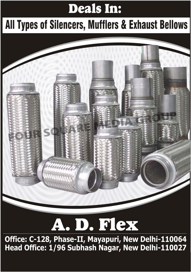 Automotive Silencers, Automotive Mufflers, Automotive Exhaust Bellows,Silencers, Mufflers, Silencers