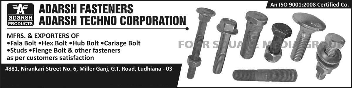 Fala Bolt, Hex Bolt, Hub Bolt, Carriage Bolt, Studs, Flange Bolt, Fasteners