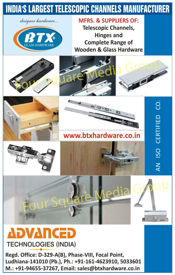 Telescopic Channels, Hinges, Wooden Hardware, Glass Hardware