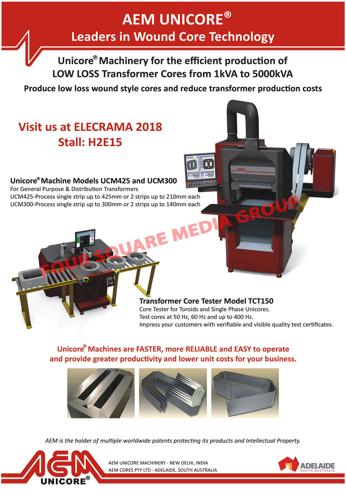 Wound Style Cores, Distribution Transformer Core Cutting Machines, Transformer Core Testers