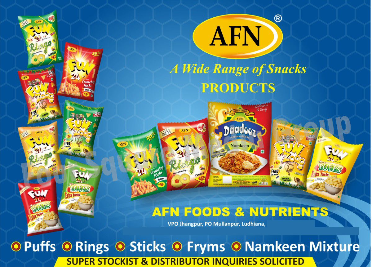 Snacks, Namkeen, Fryms, Namkeen Mixture, Puff, Snacks Rings