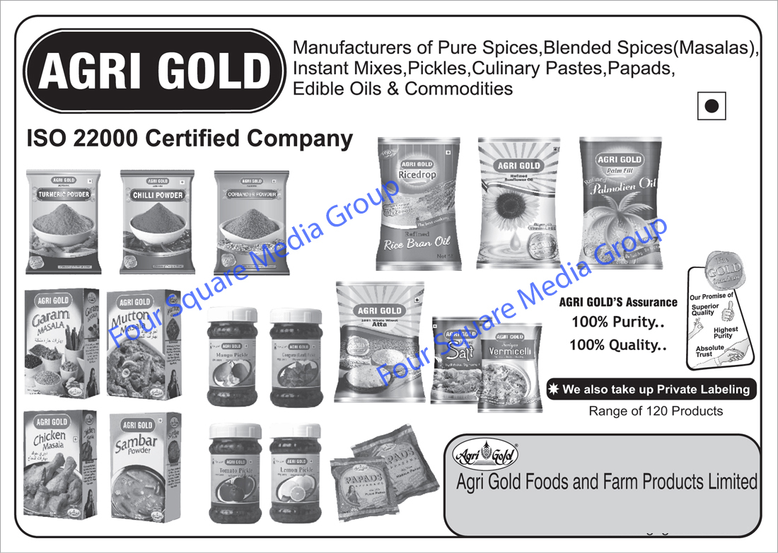 Spices, Masala, Pickles, Culinary Pastes, Papads, Edible Commodities, Edible Oils, Instant Mixes,Commodities