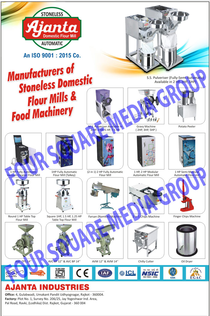 Electric Motors, Flour Mills, Atta Mills, Three Phase Electric Motors, Single Phase Electric Motors, Domestic Flour Mills, Domestic Atta Mills, Vertical Flour Mills, Vertical Atta Mills, Stoneless Flour Mills, Stoneless Atta Mills, Atta Chakki, Deep Fryers, Food Dryers, Chilly Cutters, Chilli Cutters, Mixer Grinders, Potato Peelers, Potato Peeling Machines, Banana Wafer Machines, Banana Chips Machines, Domestic Atta Chakki, Food Machines, Stainless Steel Pulverisers, Gravy Machines, Vacuum Cleaner Flour Mills, Farsan Machines, Namkeen Machines, Chips Machines, Finger Chips Machines, Oil Dryers