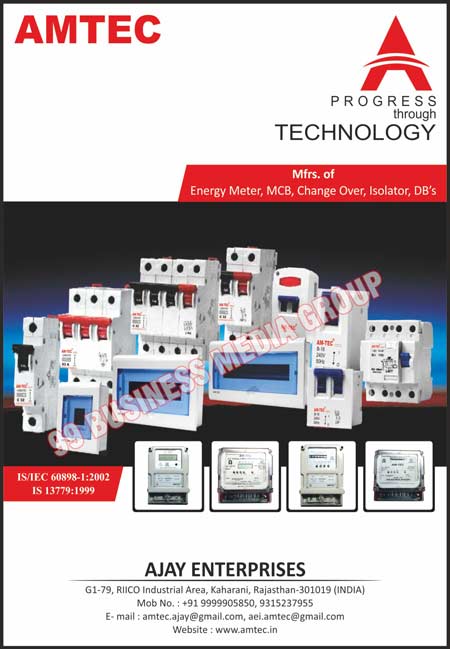 Energy Meters, MCB, Change Over Switches, Isolators, DBs, Miniature Circuit Breakers