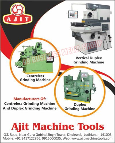 Centreless Grinding Machines, Duplex Grinding Machines, Vertical Duplex Grinding Machines