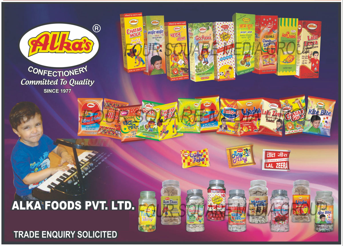 Confectionery Items - Alka Foods Pvt. Ltd., Manufacturers ...