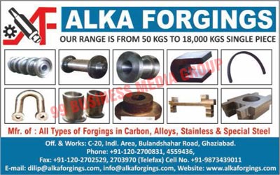 Carbon Forgings, Alloy Forgings, Stainless Forgings, Special Steel Forgings