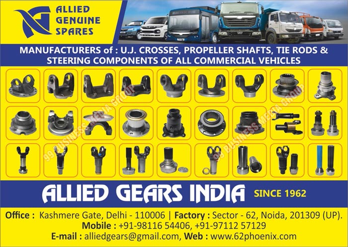 UJ Crosses, Propeller Shafts, Tie Rods, Steering Components