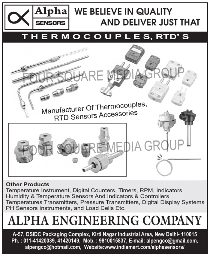 Thermocouples, RTD Sensor Accessories, Temperature Instruments, Digital Counters, Timers, RPM, Indicators, Humidity Sensors, Temperature Sensors, Humidity Indicators, Temperature Indicators, Humidity Controllers, Temperature Controllers, Temperature Transmitters, Pressure Transmitters, Digital Display Systems, PH Sensor Instruments, Load Cells