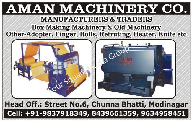 Box Making Machines, Old Box Making Machines, Second Hand Box Making Machines, Used Box Making Machines, Box Making Machine Spare Parts