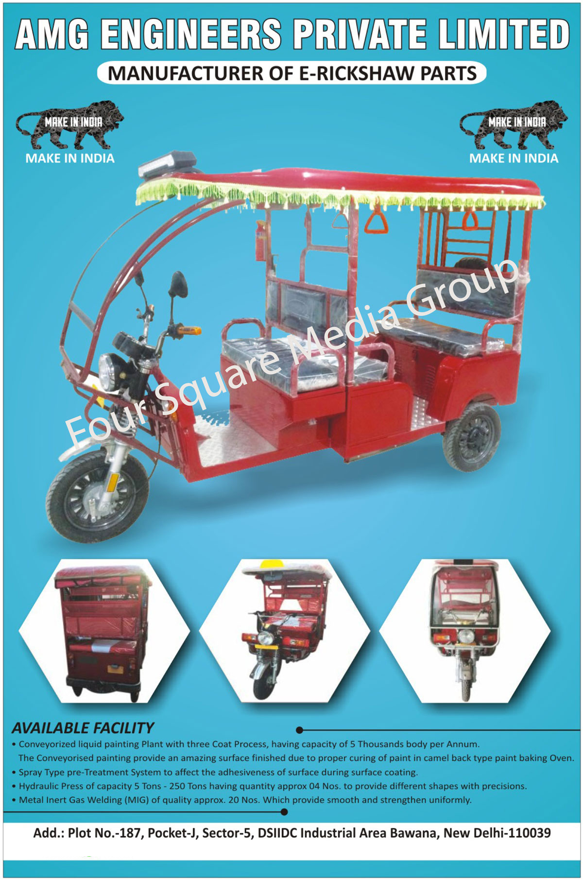 E Rickshaw Parts, Electric Rickshaw Parts, Battery Operated Rickshaw Parts