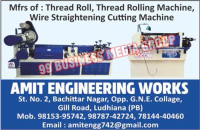 Thread Roll Machines, Hydraulic Thread Rolling Machines, Wire Straightening Cutting Machines