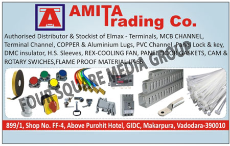 Terminals, Mcb Channels, Terminal Channels, Copper Lugs, Aluminium Lugs, Pvc Channels, Panel Locks, Panel Keys, Dmc Insulators, Hs Sleeves, Rex Cooling Fans, Panel Door Gaskets, Cams, Rotary Switches, Flame Proof Materials