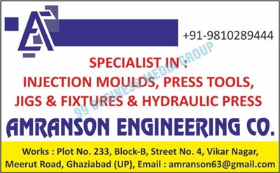 Injection Moulds, Press Tools, Jigs, Fixtures, Hudraulic Presses