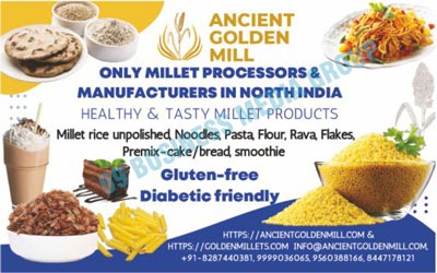 Millet Products, Millet Rice Unpolished, Noodles, Pasta, Flours, Rava, Flakes, Premix Cakes, Breads, Smoothie