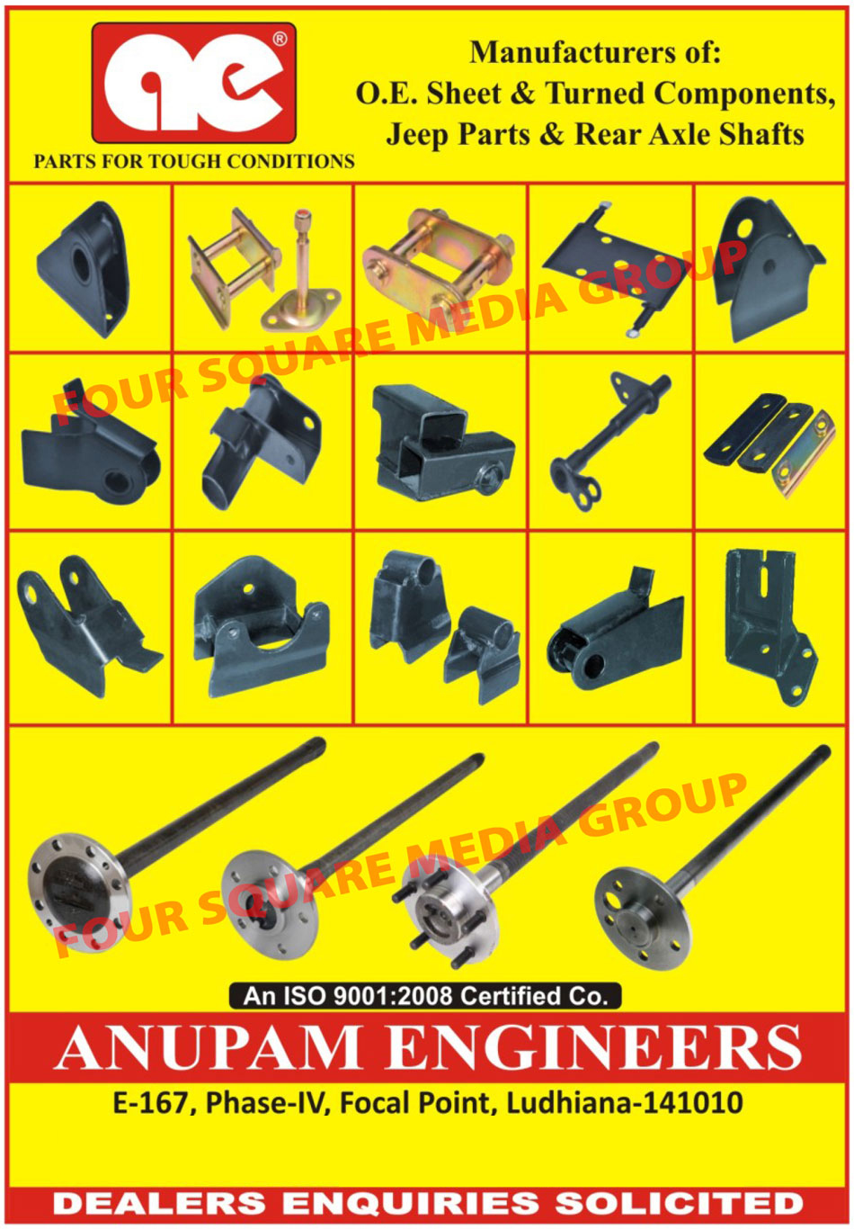 OE sheet, Turned Components, Jeep Parts, Electrical Switchgear, Front Wheel Axle, Clamps, Sheet Components, Rear Axle Shafts