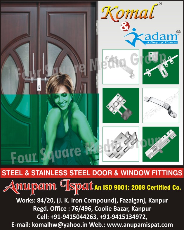 Stainless Steel Door Fittings, Stainless Steel Window Fittings, Steel Door Fittings, Steel Window Fittings, SS Door Fittings, SS Window Fittings, Stainless Steel Door Handles, Stainless Steel Door Stoppers, Stainless Steel Tower Bolts