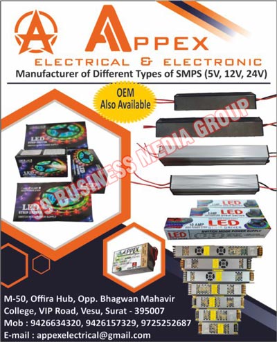 Motors Starters, Submersible pump control panels, Contactors, L.t. control switches, Limit switches, Metal clad plugs, sockets