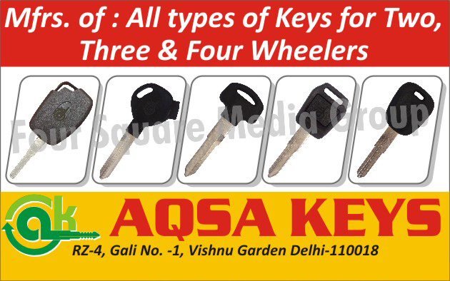 Automotive Keys, Two Wheeler Keys, 2 Wheeler Keys, Three Wheeler Keys, 3 Wheeler Keys, Four Wheeler Keys, 4 Wheeler Keys