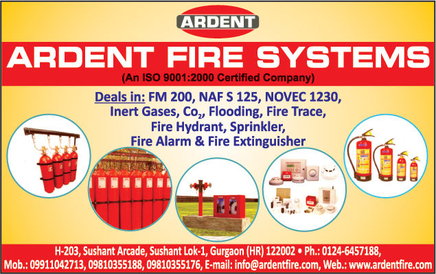 Gas Suppression Systems, Fire Hydrant Systems, Co2 Gas Flooding Systems, Fire Alarm Systems, Fire Sprinkler, Fire Extinguisher, Fire Trace Systems,Fire Fighting Equipments, Hose Reel Systems, Emergency Lights, Gas Leak Detector, Night Glow Signages, Rotary Screw Compressors, Vesda Systems, Fire Safety Products