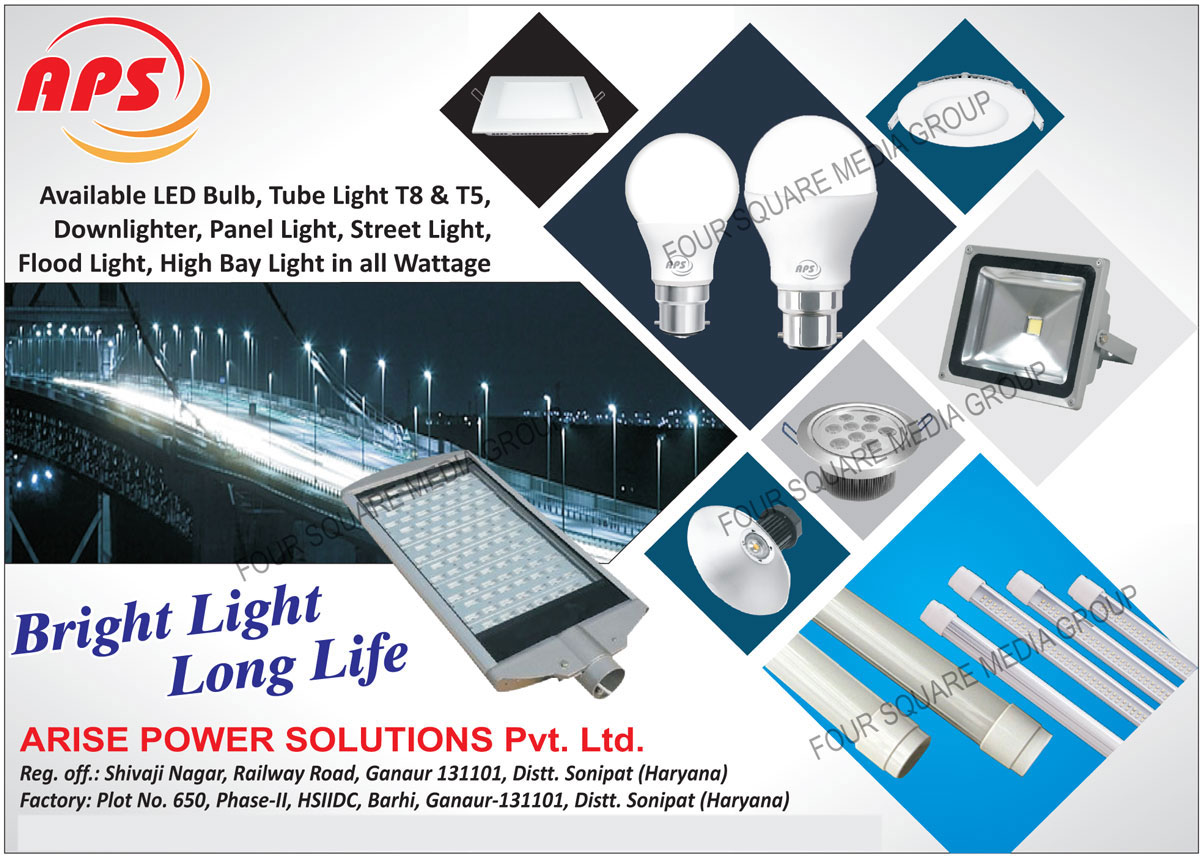 T5 Led Tube Lights, T8 Led Tube Lights, Led Bulbs, Led Downlighters, Led Panel Lights, Led Street Lights, Led Flood Lights, Led High Bay Lights