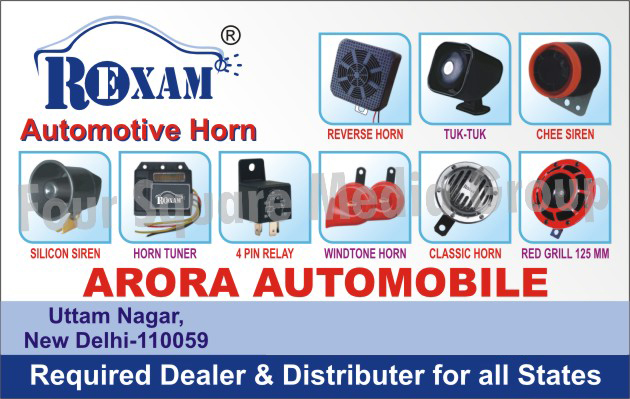 Automotive Horns, Reverse Horn, Chee Siren, Silicon Siren, Horn Tuner, Automotive Four Pin Relays, Wind Tone Horns, Automotive 4 Pin Relays