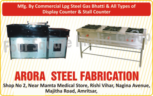 Commercial LPG Steel Gas Bhatti, Display Counters, Stall Counters