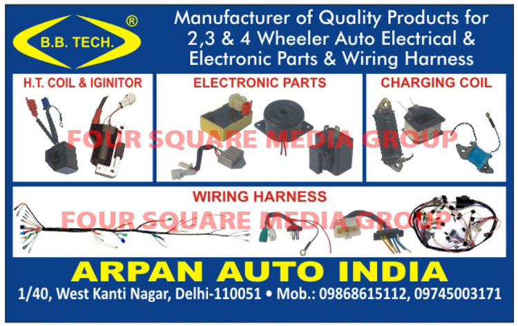 Automotive Electrical Parts, Two Wheeler Electrical Parts, 2 Wheeler Electrical Parts, Three Wheeler Electrical Parts, 3 Wheeler Electrical Parts, Four Wheeler Electrical Parts, 4 Wheeler Electrical Parts, Automotive Electronic Parts, Two Wheeler Electronics Parts, 2 Wheeler Electronics Parts, Three Wheeler Electronics Parts, 3 Wheeler Electronics Parts, Four Wheeler Electronics Parts, 4 Wheeler Electronics Parts, Automotive Wire Harness, Two Wheeler Wiring Harness, 2 Wheeler Wiring Harness. Three Wheeler Wiring Harness, 3 Wheeler Wiring Harness, Four Wheeler Wiring Harness, 4 Wheeler Wiring Harness, HT Coils, Ignitors, Charging Coils