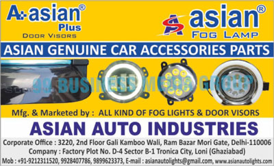 Car Accessories Parts, Fog Lights, Door Visors, Fog Lamps