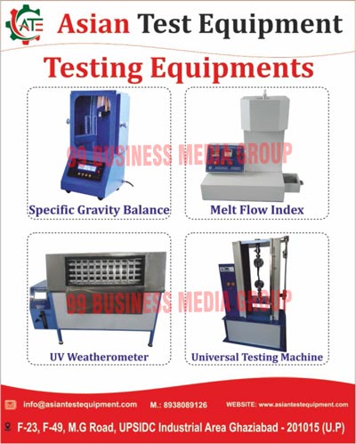 Test Equipments, Testing Equipments, Fabric Testing Equipments, Carpet Testing Equipments, Yarn Testing Equipments, Rubber Testing Equipments, Paper Testing Equipments, Paper Board Testing Equipments, Carton Testing Equipments, Plastic Pipe Testing Equipments, PVC Pipe Testing Equipments, Leather Testing Equipments, Footwear Testing Equipments, Coated Fabric Testing Equipments, Foam Testing Equipments, Conduit Appliance Testing Equipments, Electrical Appliance Testing Equipments, General Lab Equipments, Metal Testing Equipments, Plywood Testing Equipments, Laminate Testing Equipments, Automobile Testing Equipments, Paint Testing Equipments, Bursting Strength Testers, Conditioning Chambers, Din Abrasion Testers, Indentation Hardness Testers, Universal Testing Machines, Salt Spray Chambers, Hot Air Ovens, Tensile Strength Testers, Digital Box Compression Testers, HMV Flammability Testers, Fogging Testers, Salt Spray Testers, Crimp Pull Out Testers, Humidity Chambers, Tensile Testing Machines, Glow Wire Testers, Tracking Index Testers, Dry ARC Resistance Testers, Needle Flame Testers, Melt Flow Index Testers, Universal Testing Machine Computerized Model, Heat Deflection Temperature Testers, UV Weatherometer Chambers, Plastic Testing Equipments
