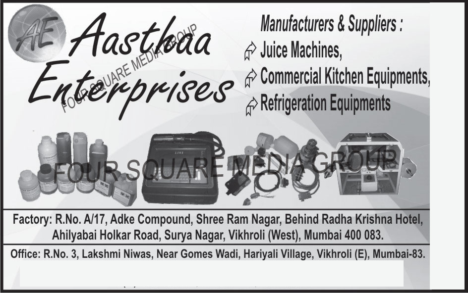 Commercial Kitchen Equipments, Refrigeration Equipments, Juice Machines