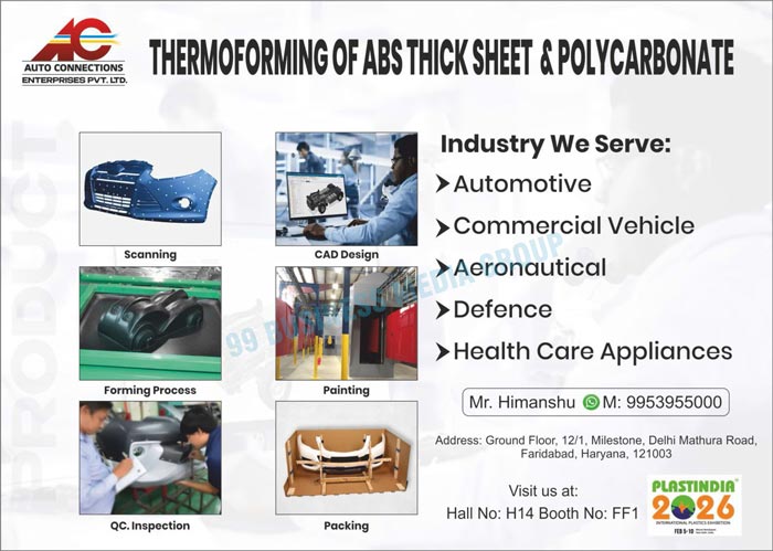 ABS Thick Sheet Thermoformings, Polycarbonate Thermoformings, Automotive ABS Thick Sheet Thermoformings, Automotive Polycarbonate Thermoformings, Commercial Vehicle ABS Thick Sheet Thermoformings, Commercial Vehicle Polycarbonate Thermoformings, Aeronautical ABS Thick Sheet Thermoformings, Aeronautical Polycarbonate Thermoformings, Defence ABS Thick Sheet Thermoformings, Defence Polycarbonate Thermoformings, Health Care Appliances ABS Thick Sheet Thermoformings, Health Care Appliances Polycarbonate Thermoformings, Scanning Services, Cad Design Services, Forming Process Services, Painting Services, QC Inspection Services, Packing Services, Automotive Scanning Services, Automotive Cad Design Services, Automotive Forming Process Services, Automotive Painting Services, Automotive QC Inspection Services, Automotive Packing Services, Commercial Vehicle Scanning Services, Commercial Vehicle Cad Design Services, Commercial Vehicle Forming Process Services, Commercial Vehicle Painting Services, Commercial Vehicle QC Inspection Services, Commercial Vehicle Packing Services, Aeronautical Scanning Services, Aeronautical Cad Design Services, Aeronautical Forming Process Services, Aeronautical Painting Services, Aeronautical QC Inspection Services, Aeronautical Packing Services, Defence Scanning Services, Defence Cad Design Services, Defence Forming Process Services, Defence Painting Services, Defence QC Inspection Services, Defence Packing Services, Health Care Appliances Scanning Services, Health Care Appliances Cad Design Services, Health Care Appliances Forming Process Services, Health Care Appliances Painting Services, Health Care Appliances QC Inspection Services, Health Care Appliances Packing Services, Roof Front Led Spoilers, Wrangler Style Grills, Front Bumpers, Automotive Ladders, Door Hinges, Rear Spoilers, Rear Bumpers, Side Storage Boxes, ABS Mopar Wrangler Style Front Bumpers, Automatic Running Boards, Aluminium Door Hinges, Led Bonnet Bug Visors, Top Fire Style Rear Bumpers, ABS Side Window Louvers, Windscreen Light Brackets, Modify Replacement Hoods, Front Grills, Body Kits, Side Window Louvers, Batman Style Mirror Covers, Projector Fog Lamps, Headlamps, Tail Lamps, DRL Reflectors, Bumper Reflectors, Led Headlamp Bulbs, Metal Running Boards, Spoilers, Trifolds, Automatic Roller Shutters, Manual Roller Shutters, Front Metal Bumpers, Rear Metal Bumpers