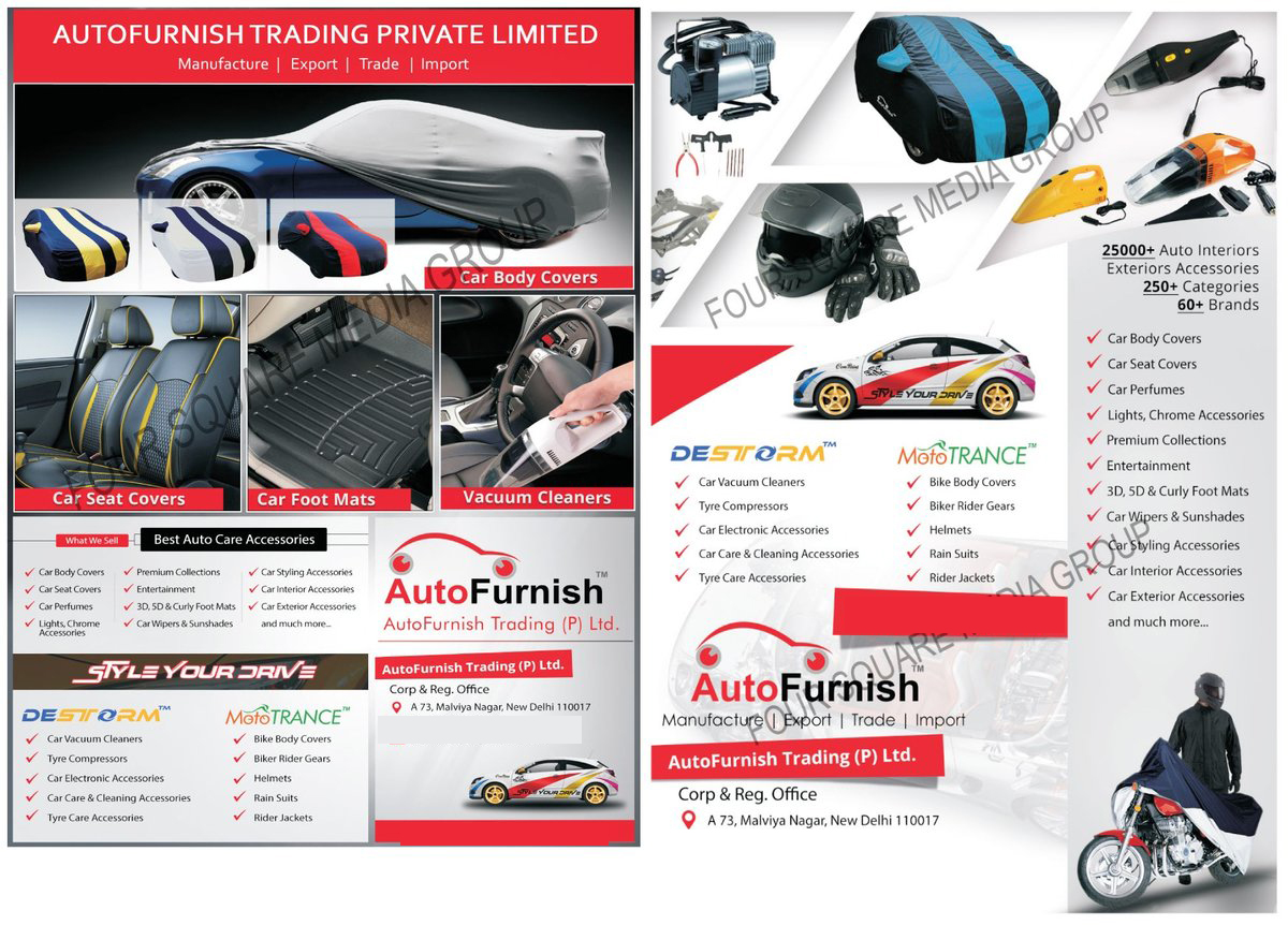 Automotive Accessories, Car Seat Covers, Vacuum Cleaners For Cars, Car Body Covers, Car Perfumes, Car Lights, Car Chrome Accessories, Automotive Mats, Car Foot Mats, 3D Foot Mats, 5D Foot Mats, Curly Foot Mats, Car Wipers, Car Sunshades, Car Styling Accessories, Car Interior Accessories, Car Exterior Accessories, Car Vacuum Cleaners, Tyre Compressors, Car Electronic Accessories, Car Care Accessories, Car Cleaning Accessories, Tyre Care Accessories, Bike Body Covers, Biker Rider Gears, Helmets, Rain Suits, Rider Jackets