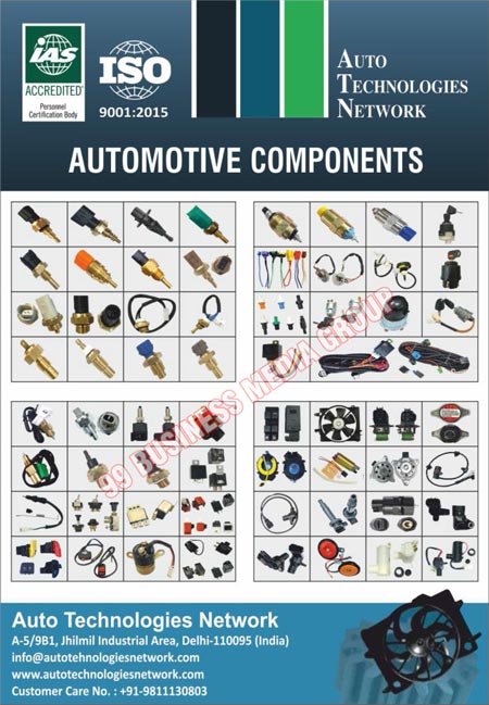 Automotive Components, Power Window Switches, Fan Motors, Fan Assemblies, Automotive Thermostats, Automotive Sensors, Automotive DHLs, Automotive Relays, Automotive Flashers